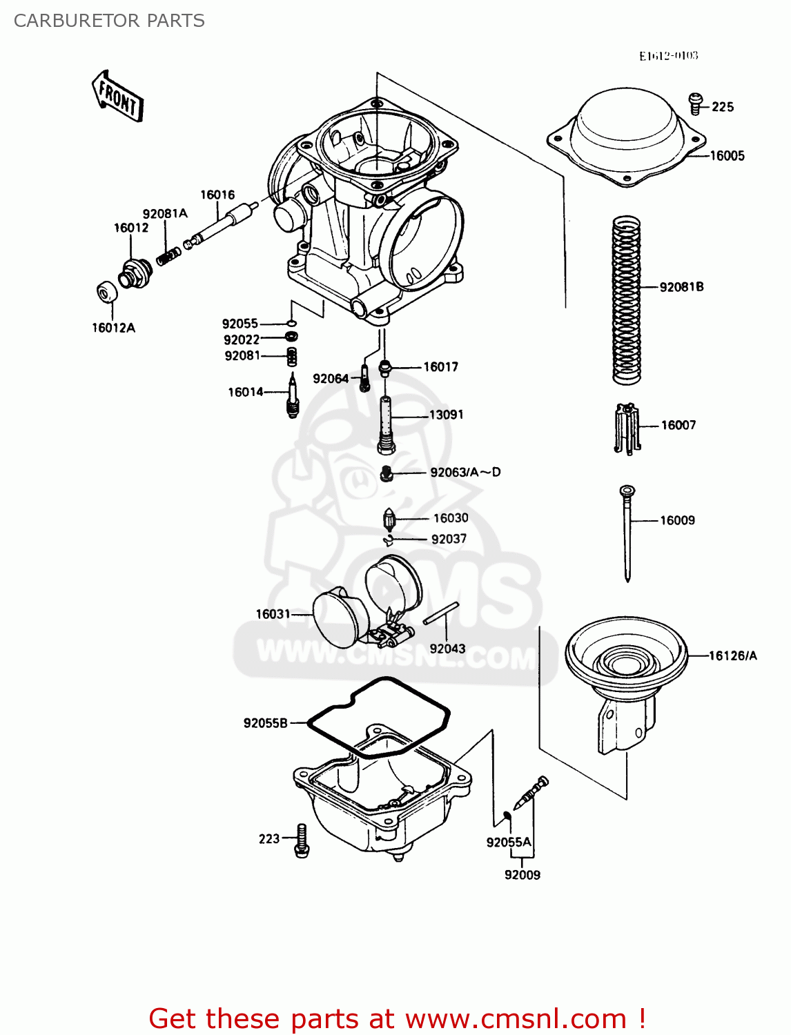 CARBURETOR PARTS EX500A4 GPZ500S 1990 UNITED KINGDOM AR