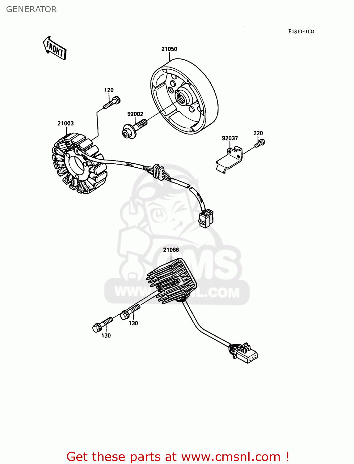 GENERATOR EX500A4 GPZ500S 1990 UNITED KINGDOM AR