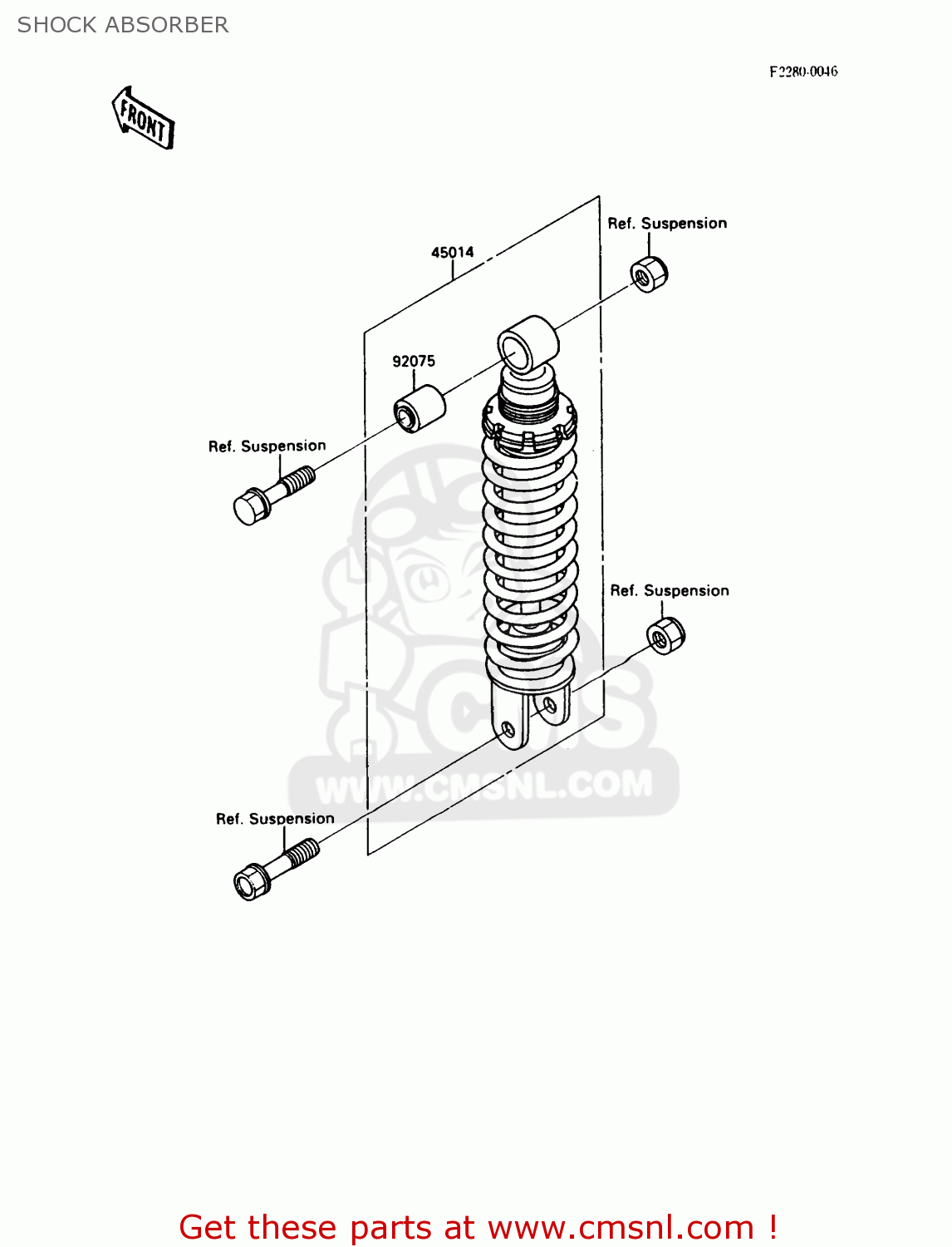 SHOCK ABSORBER EX500A4 GPZ500S 1990 UNITED KINGDOM AR