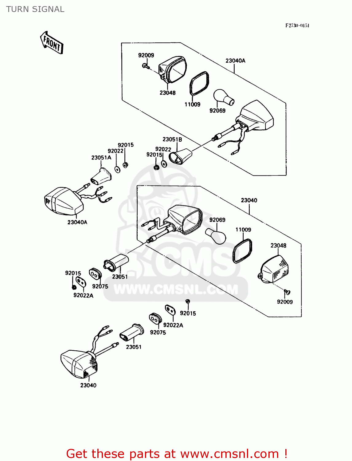TURN SIGNAL EX500A4 GPZ500S 1990 UNITED KINGDOM AR