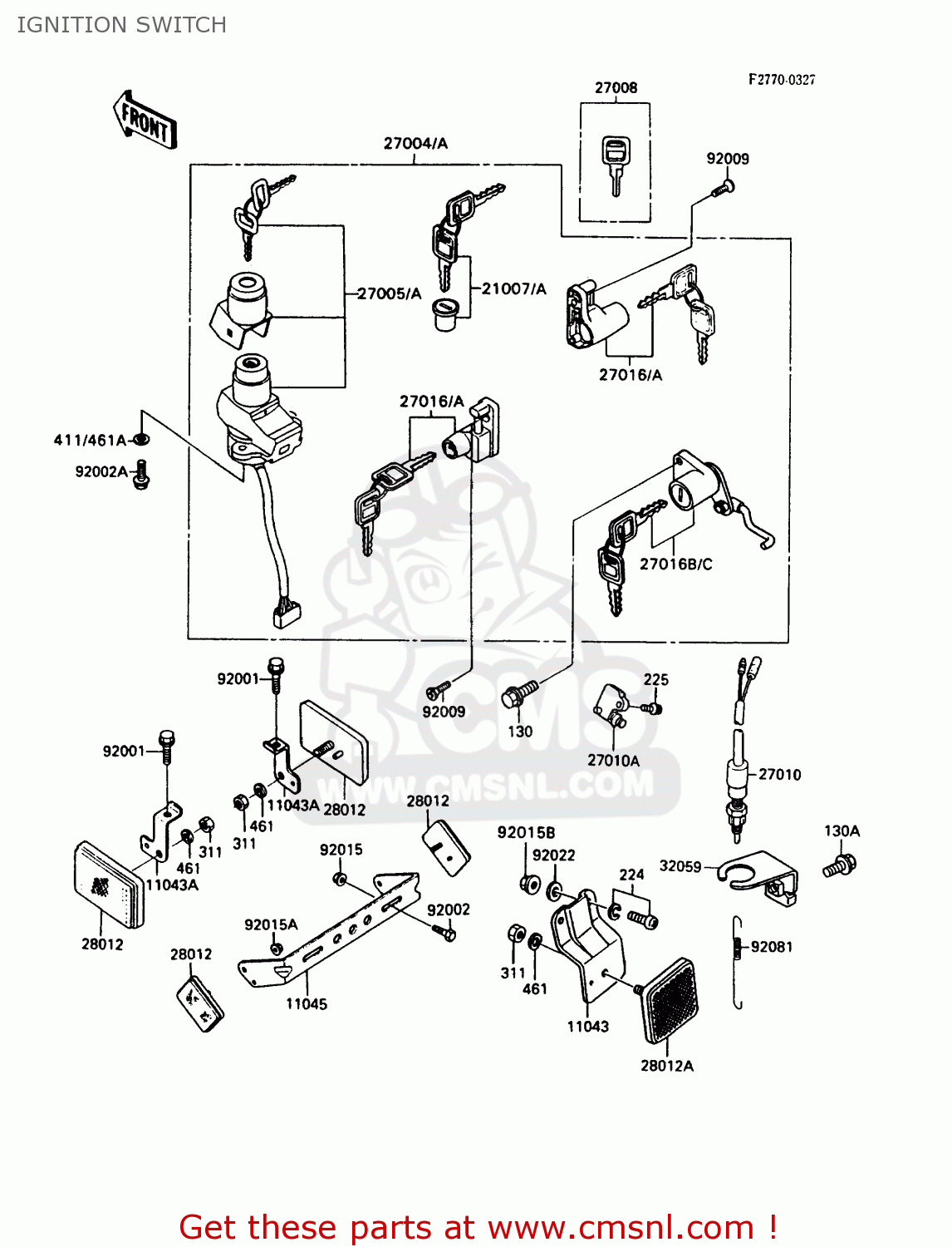 IGNITION SWITCH EX500A4 GPZ500S 1990 UNITED KINGDOM AR