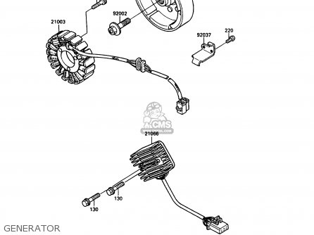 GENERATOR - EX500A4 GPZ500S 1990 UNITED KINGDOM AR