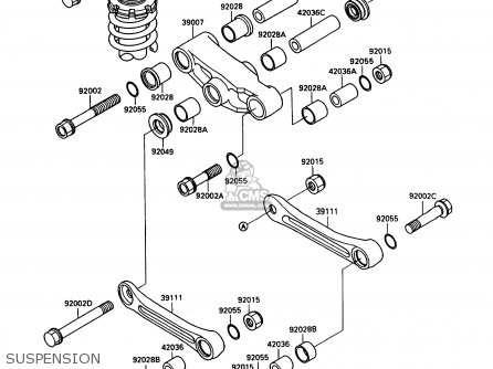 SUSPENSION - EX500A4 GPZ500S 1990 UNITED KINGDOM AR