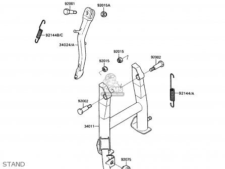 STAND - EX500A4 GPZ500S 1990 UNITED KINGDOM AR