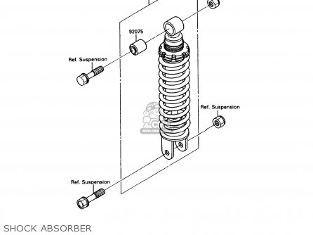 SHOCK ABSORBER - EX500A4 GPZ500S 1990 UNITED KINGDOM AR