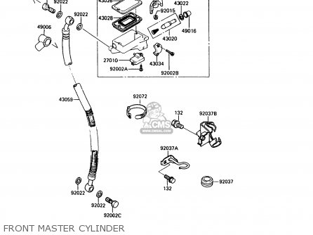 FRONT MASTER CYLINDER - EX500A4 GPZ500S 1990 UNITED KINGDOM AR