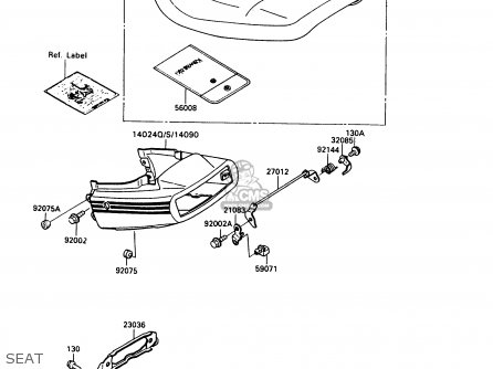 SEAT - EX500A4 GPZ500S 1990 UNITED KINGDOM AR