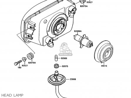 HEAD LAMP - EX500A4 GPZ500S 1990 UNITED KINGDOM AR