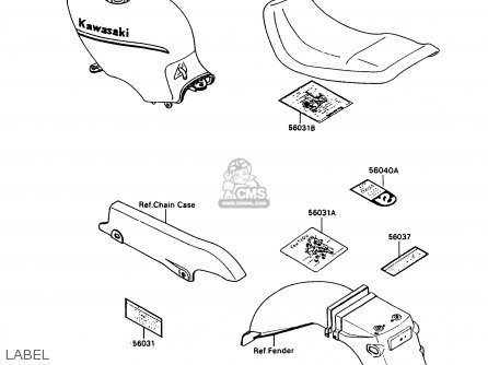 LABEL - EX500A4 GPZ500S 1990 UNITED KINGDOM AR