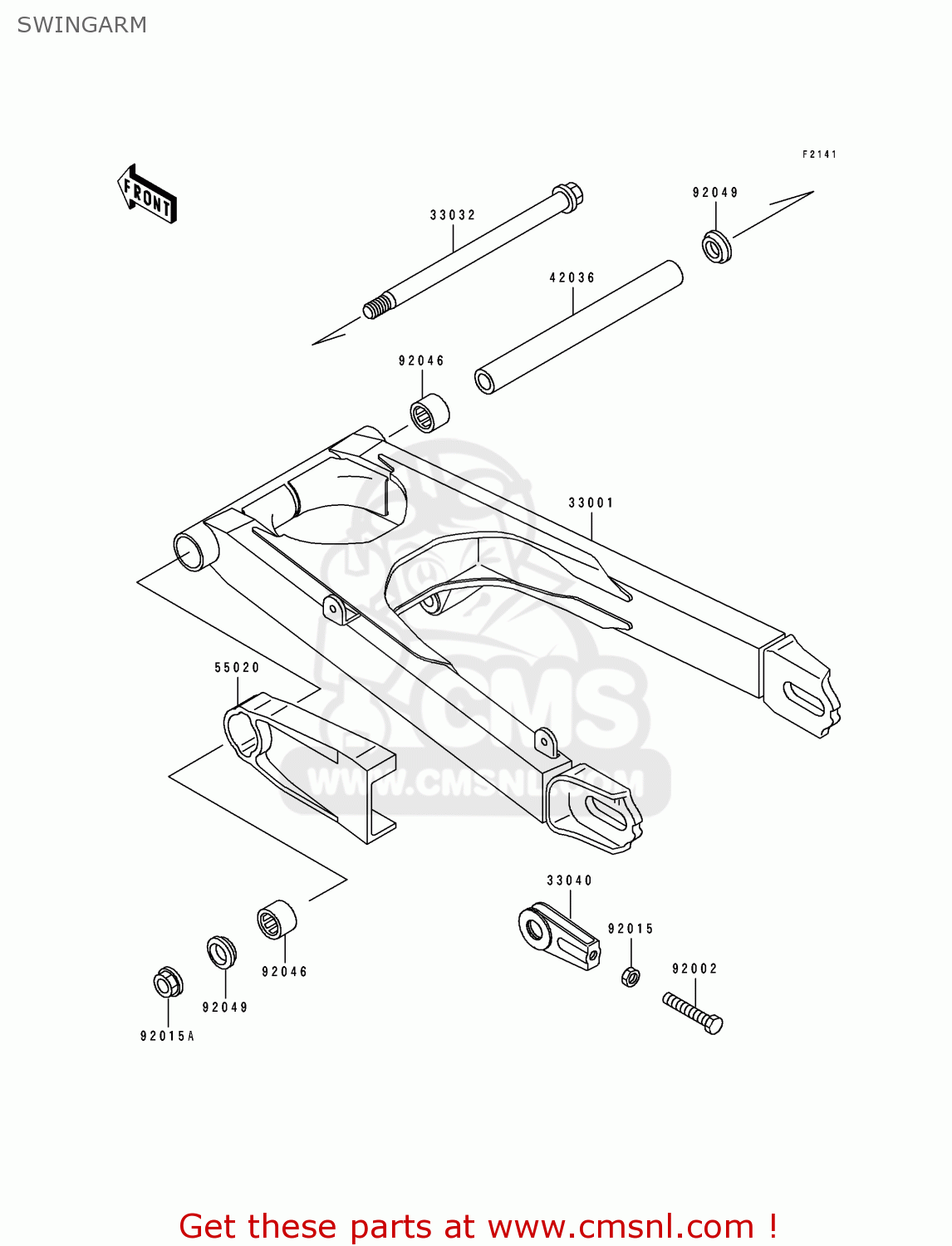 SWINGARM EX500A5 1991 USA CALIFORNIA CANADA