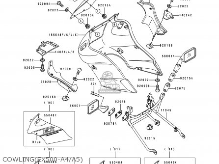 COWLING(EX500-A4/A5) - EX500A5 1991 USA CALIFORNIA CANADA