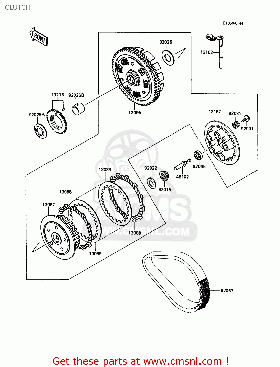 CLUTCH EX500A5 GPZ500S 1991 UNITED KINGDOM AR SD