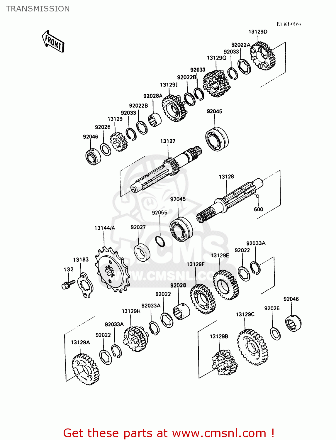 TRANSMISSION EX500A5 GPZ500S 1991 UNITED KINGDOM AR SD