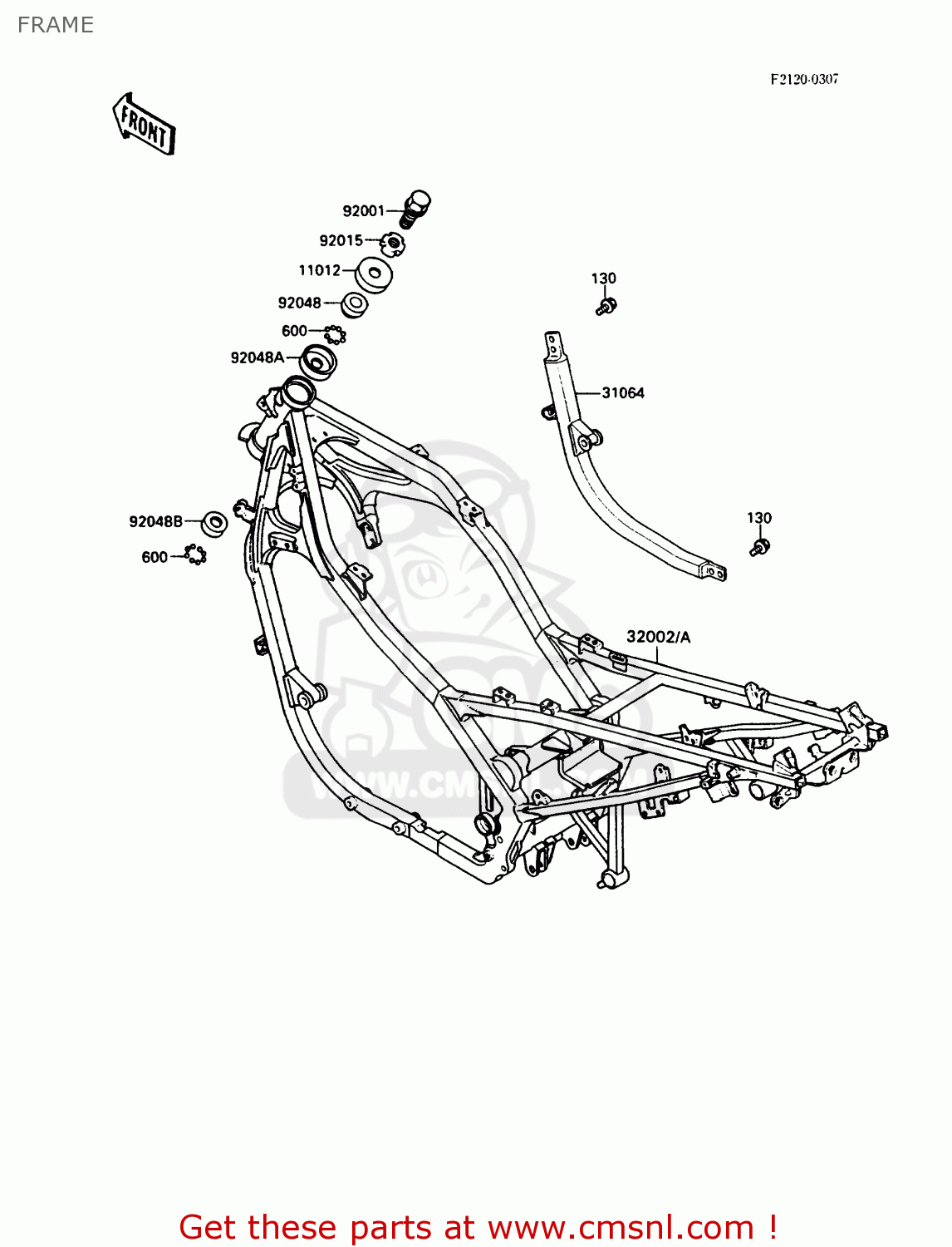 FRAME EX500A5 GPZ500S 1991 UNITED KINGDOM AR SD