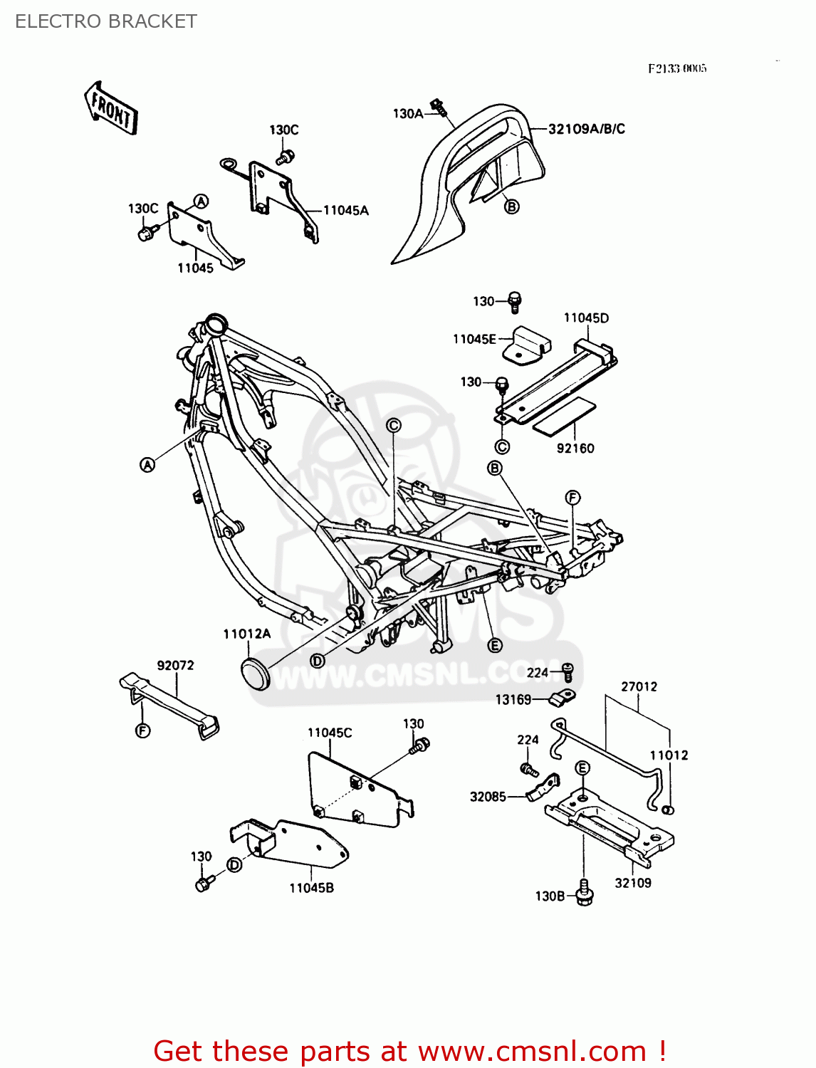 ELECTRO BRACKET EX500A5 GPZ500S 1991 UNITED KINGDOM AR SD