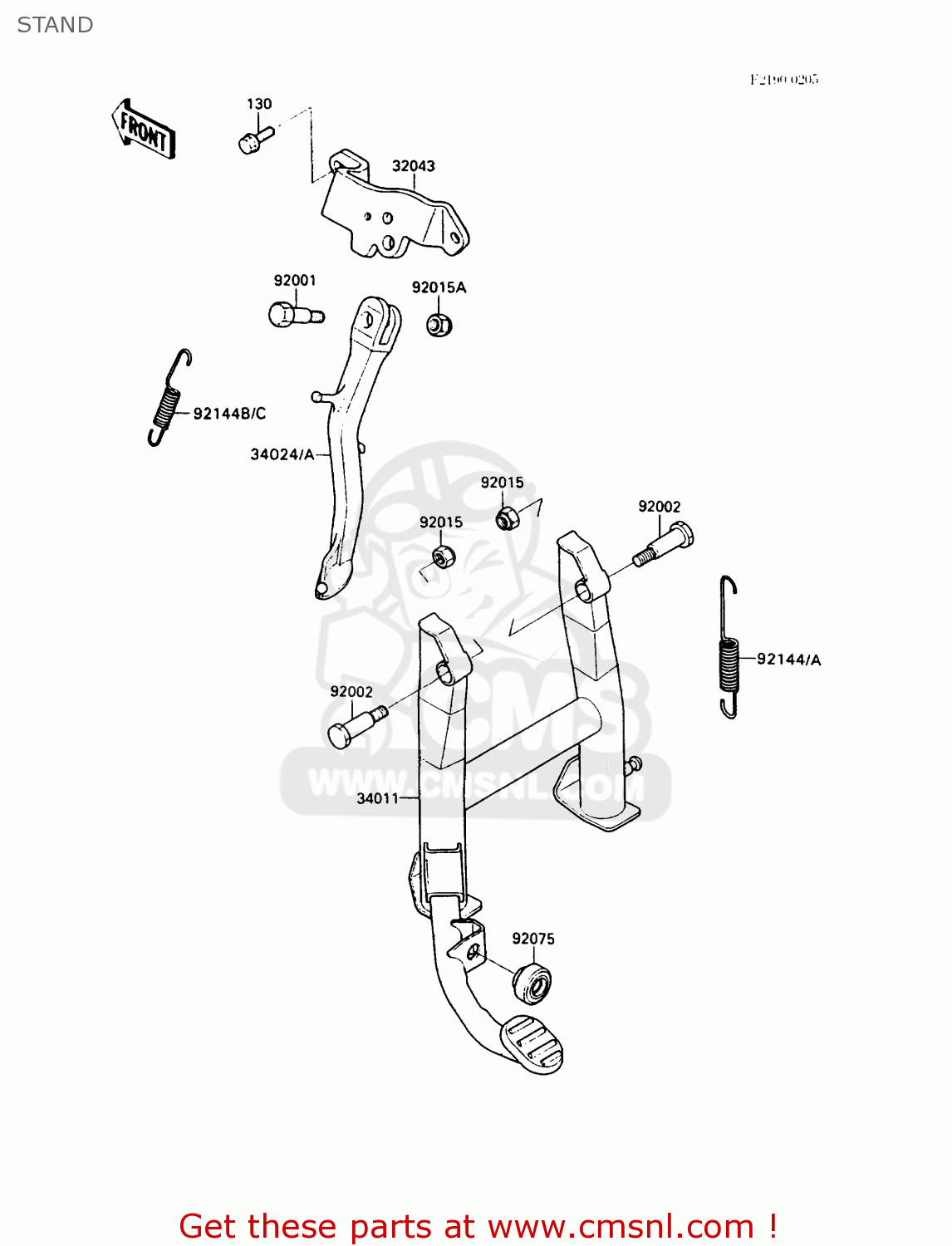 STAND EX500A5 GPZ500S 1991 UNITED KINGDOM AR SD