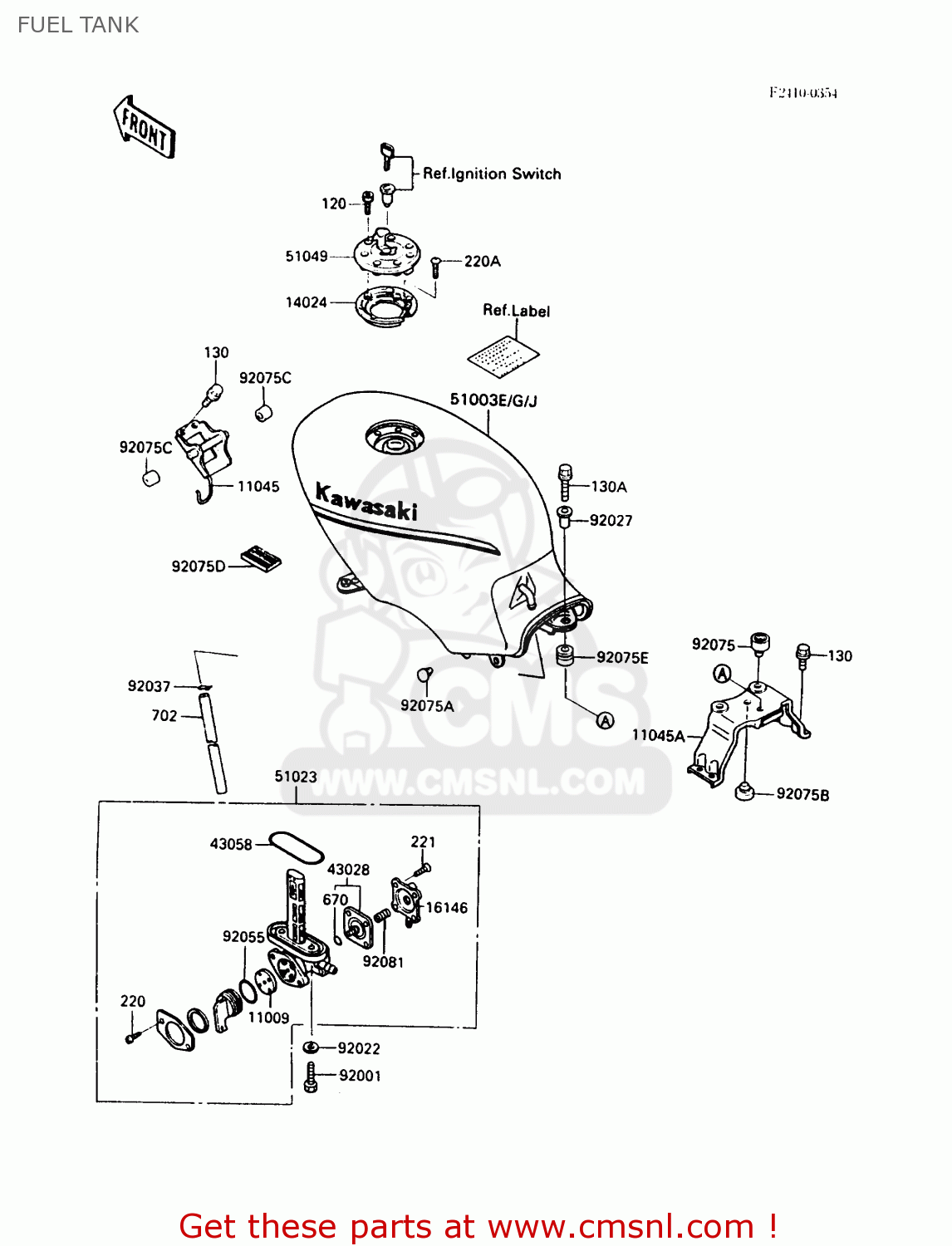 FUEL TANK EX500A5 GPZ500S 1991 UNITED KINGDOM AR SD