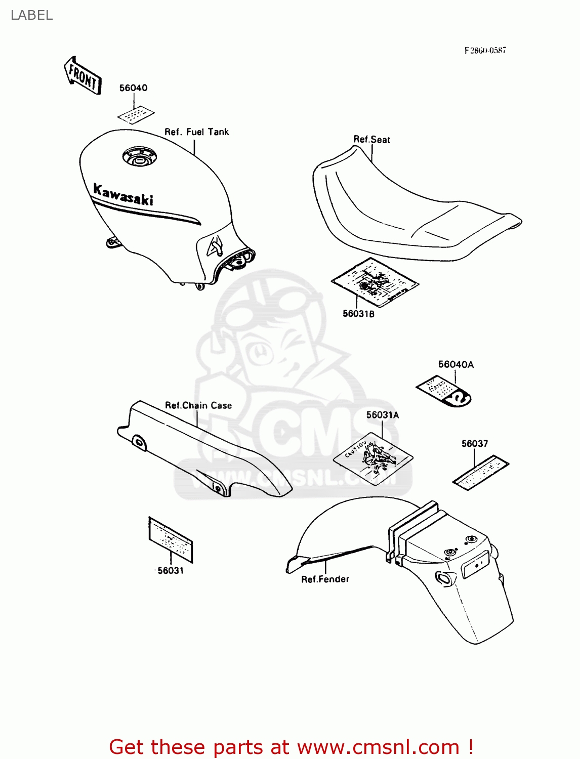 LABEL EX500A5 GPZ500S 1991 UNITED KINGDOM AR SD
