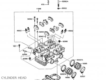 CYLINDER HEAD - EX500A5 GPZ500S 1991 UNITED KINGDOM AR SD