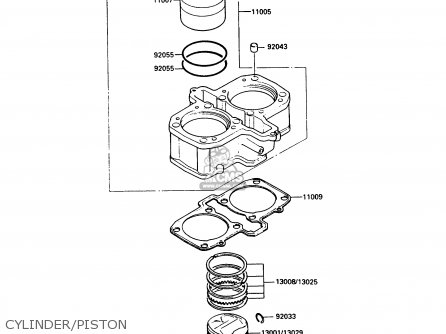 CYLINDER/PISTON - EX500A5 GPZ500S 1991 UNITED KINGDOM AR SD