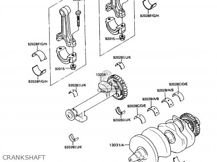 CRANKSHAFT - EX500A5 GPZ500S 1991 UNITED KINGDOM AR SD