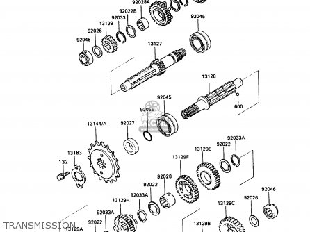 TRANSMISSION - EX500A5 GPZ500S 1991 UNITED KINGDOM AR SD