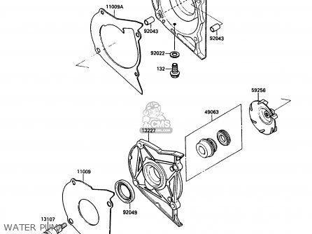 WATER PUMP - EX500A5 GPZ500S 1991 UNITED KINGDOM AR SD