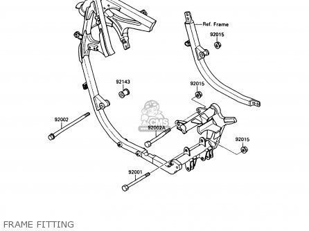 FRAME FITTING - EX500A5 GPZ500S 1991 UNITED KINGDOM AR SD