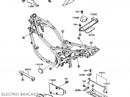 ELECTRO BRACKET - EX500A5 GPZ500S 1991 UNITED KINGDOM AR SD