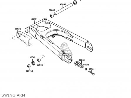 SWING ARM - EX500A5 GPZ500S 1991 UNITED KINGDOM AR SD