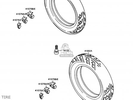 TIRE - EX500A5 GPZ500S 1991 UNITED KINGDOM AR SD