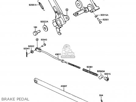 BRAKE PEDAL - EX500A5 GPZ500S 1991 UNITED KINGDOM AR SD