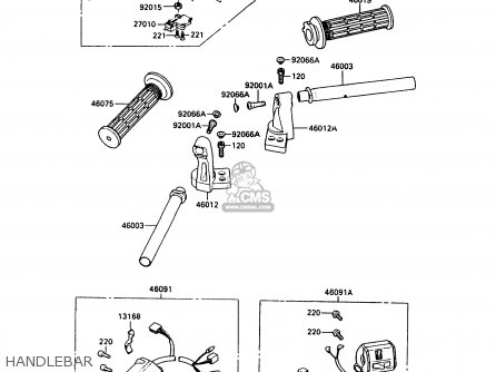 HANDLEBAR - EX500A5 GPZ500S 1991 UNITED KINGDOM AR SD