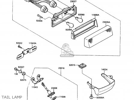 TAIL LAMP - EX500A5 GPZ500S 1991 UNITED KINGDOM AR SD