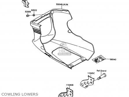 COWLING LOWERS - EX500A5 GPZ500S 1991 UNITED KINGDOM AR SD