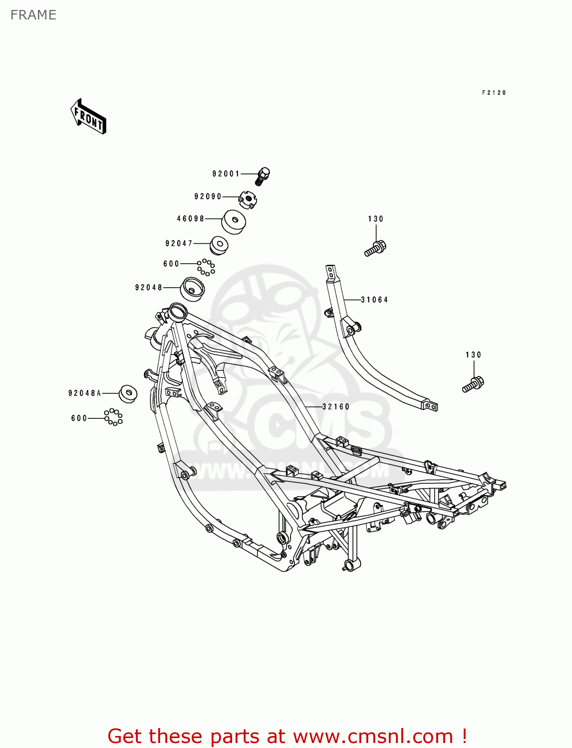 FRAME EX500A6 1992 USA CALIFORNIA CANADA