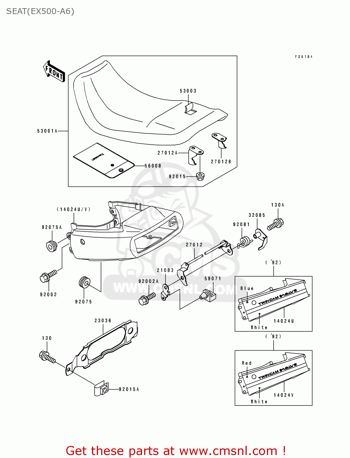 SEAT(EX500-A6) EX500A6 1992 USA CALIFORNIA CANADA