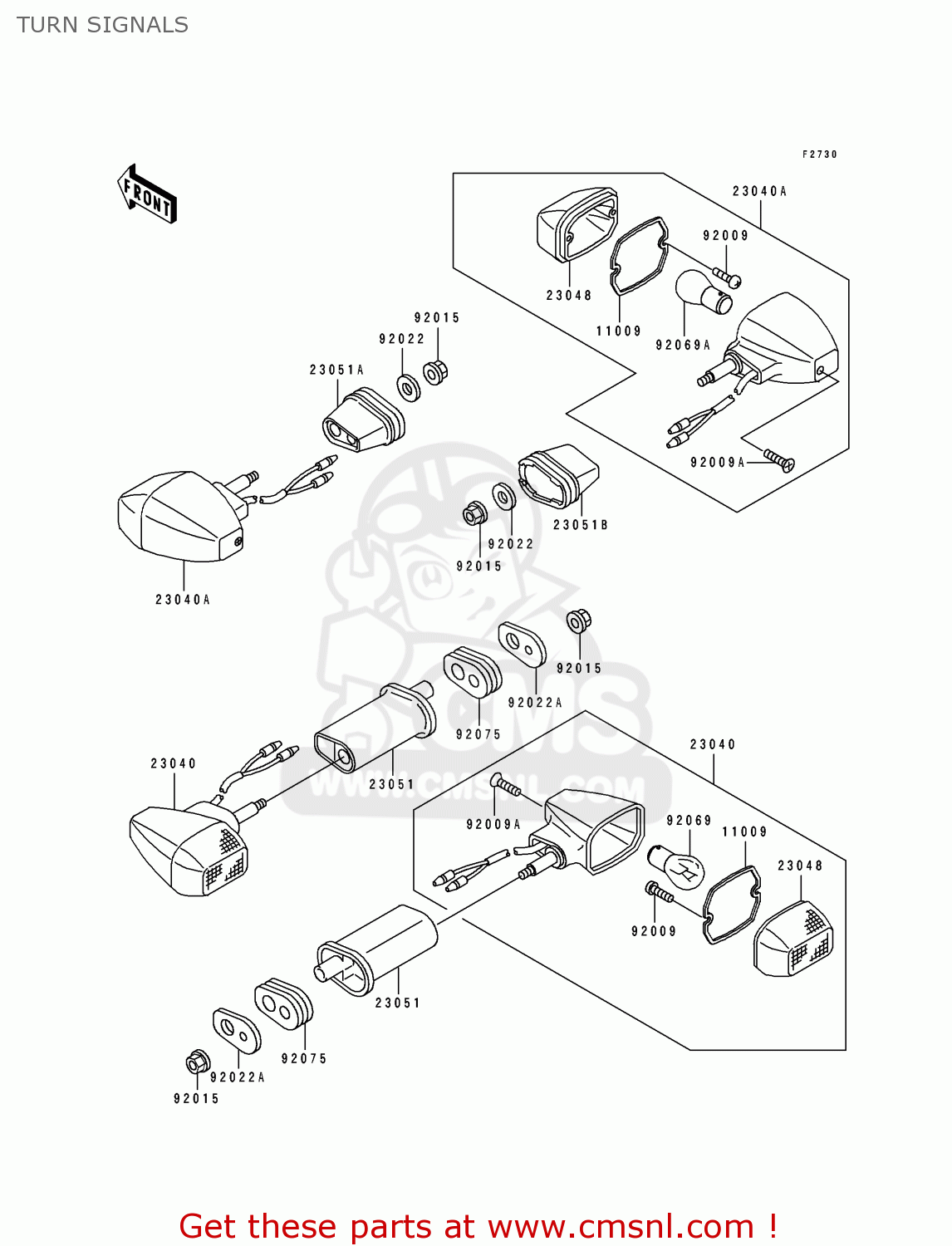 TURN SIGNALS EX500A6 1992 USA CALIFORNIA CANADA