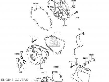 ENGINE COVERS - EX500A6 1992 USA CALIFORNIA CANADA