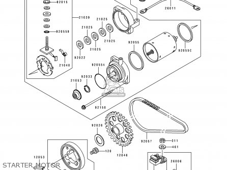 STARTER MOTOR - EX500A6 1992 USA CALIFORNIA CANADA