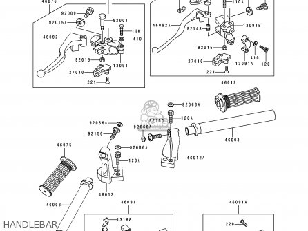 HANDLEBAR - EX500A6 1992 USA CALIFORNIA CANADA