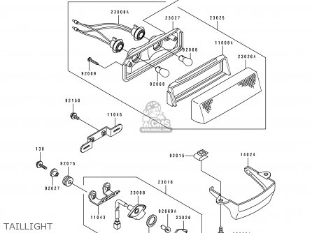 TAILLIGHT - EX500A6 1992 USA CALIFORNIA CANADA