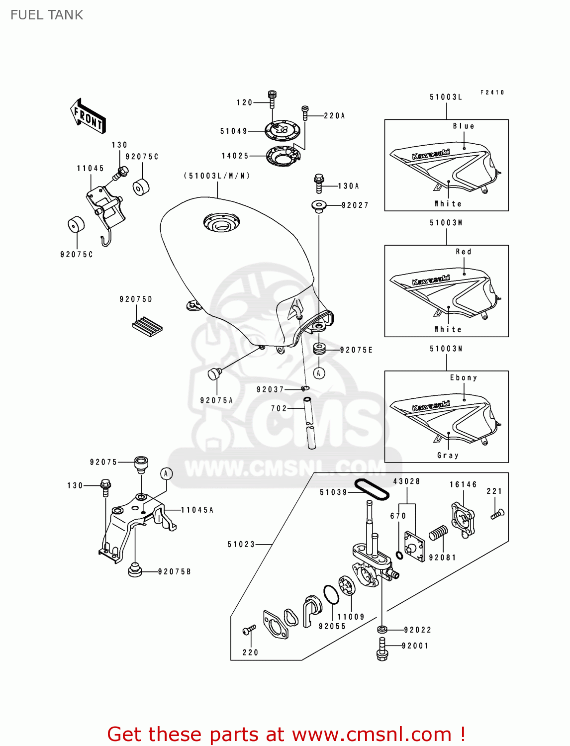 FUEL TANK EX500A6 GPZ500S 1992 UNITED KINGDOM SD