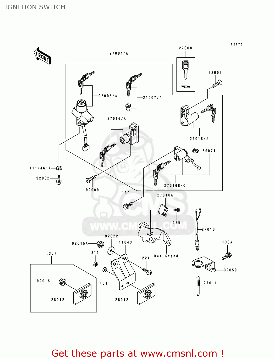 IGNITION SWITCH EX500A6 GPZ500S 1992 UNITED KINGDOM SD