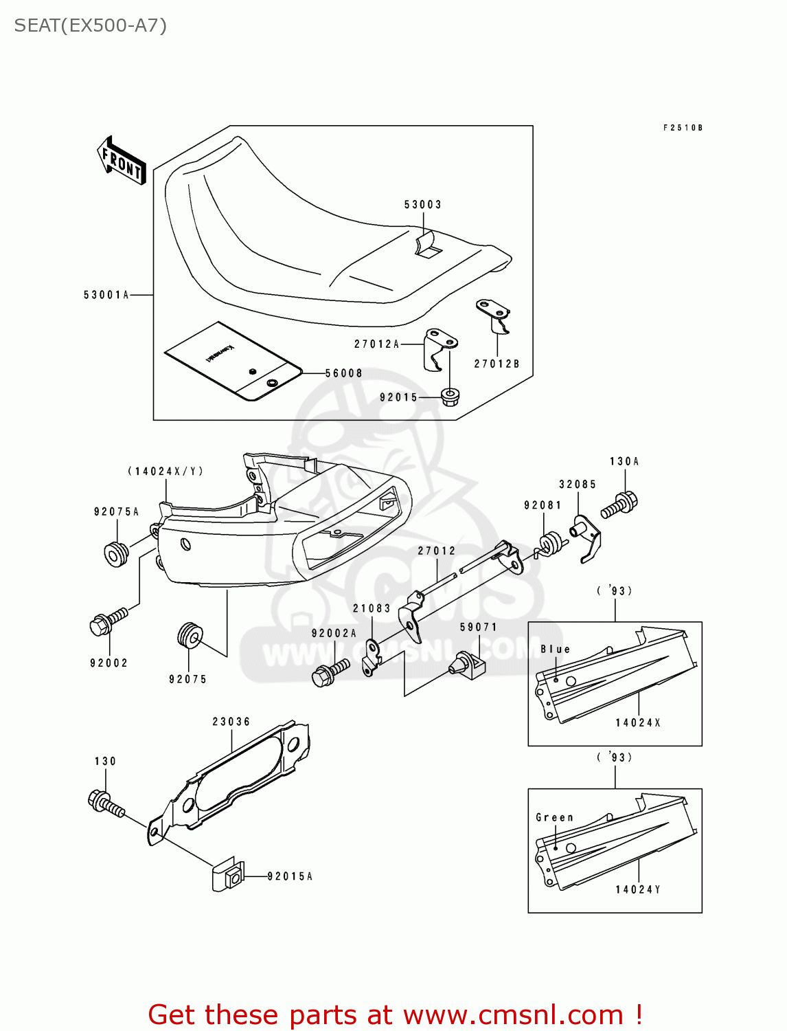 SEAT(EX500-A7) EX500A7 1993 USA CALIFORNIA CANADA