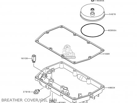 BREATHER COVER/OIL PAN - EX500A7 1993 USA CALIFORNIA CANADA