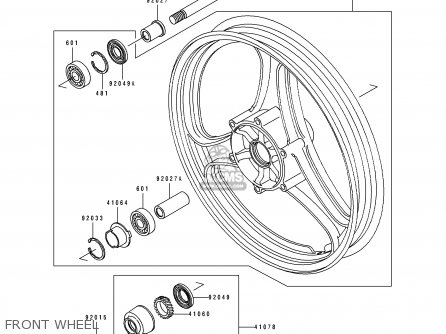 FRONT WHEEL - EX500A7 1993 USA CALIFORNIA CANADA