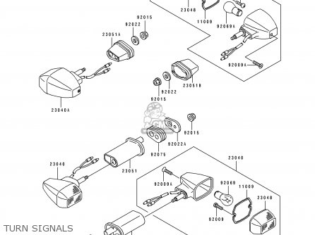 TURN SIGNALS - EX500A7 1993 USA CALIFORNIA CANADA