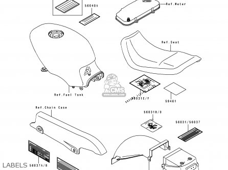 LABELS - EX500A7 1993 USA CALIFORNIA CANADA