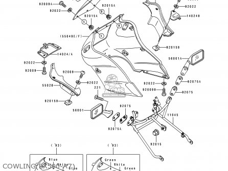 COWLING(EX500-A7) - EX500A7 1993 USA CALIFORNIA CANADA